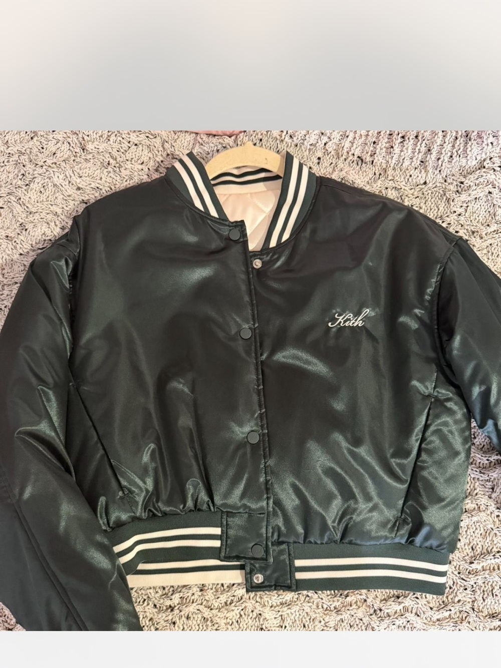 Kith  Satin Reversible Varsity Bomber Jacket